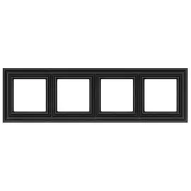рамка 4 поста LIREGUS Retro матовый черный