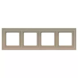 рамка 4 поста LIREGUS Retro матовый крем