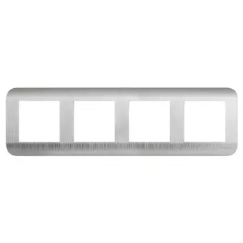 рамка 4 поста LUXAR Deco серебристый