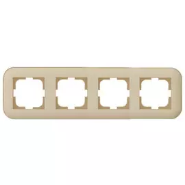 рамка 4 поста OVIVO Loft крафтовый