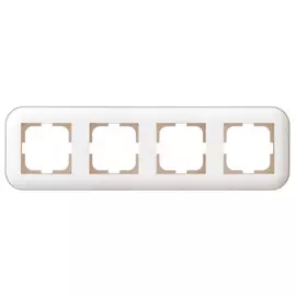 рамка 4 поста OVIVO Loft крем/крафт