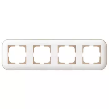 рамка 4 поста OVIVO Loft крем/крафт