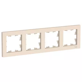 рамка 4 поста SCHNEIDER ELECTRIC Atlas Design бежевый
