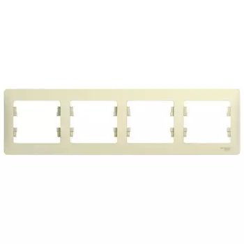 рамка 4 поста SCHNEIDER ELECTRIC Glossa бежевый
