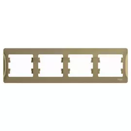 рамка 4 поста SCHNEIDER ELECTRIC Glossa титан