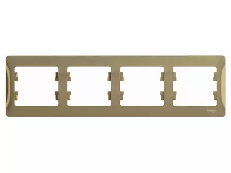 рамка 4 поста SCHNEIDER ELECTRIC Glossa титан