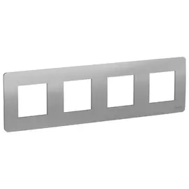 рамка 4 поста SCHNEIDER ELECTRIC Unica Studio алюминий