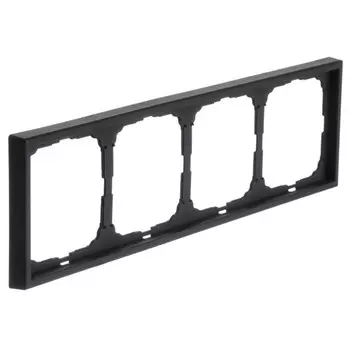 рамка 4 поста SYSTEME ELECTRIC Art Gallery карбон