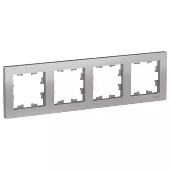 рамка 4 поста SYSTEME ELECTRIC Atlas Design алюминий