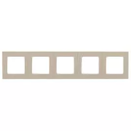 рамка 5 постов ABB Levit кофе макиато/белый