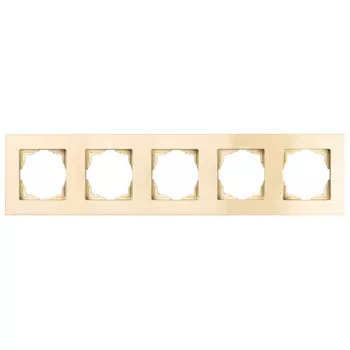 рамка 5 постов GUNSAN Eqona крем
