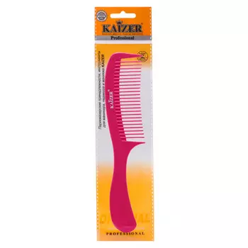 расческа KAIZER 21,5см гребень с ручкой пластик в ассорт.