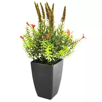 растение искусственное Хвощ в пластиковом кашпо 38см