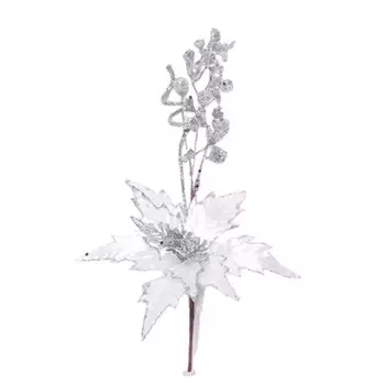 растение искусственное MAXIJOY Пуансеттия 20см белый