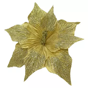 растение искусственное MAXIJOY Пуансеттия 30см золотой