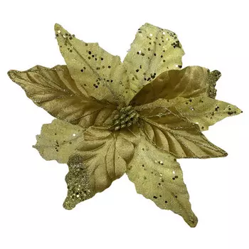 растение искусственное MAXIJOY Пуансеттия 33см золотой