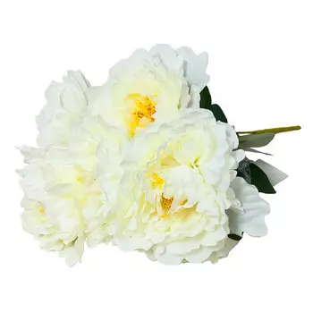 растение искусственное Пион (6 шт) кремовый 42см
