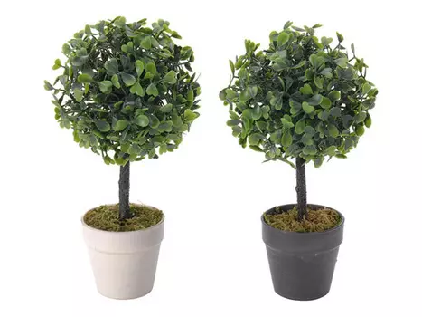 растение искусственное в горшке Самшит 23см в асс-те