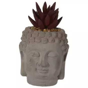 растение искусственное Суккулент в кашпо Будда 12см в асс-те