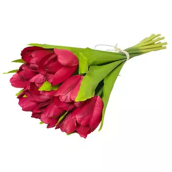 растение искусственное Тюльпан (12 шт) красный 30см