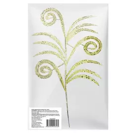 растение искусственное Ветка декоративная 40см золото глиттер