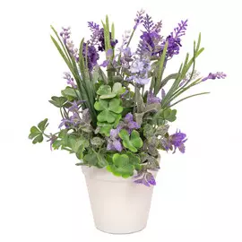 растение искусственное в кашпо Лаванда 30см