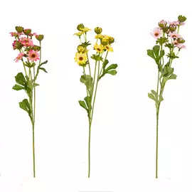 растение искусственное ветка Ромашка цветная 60см в асс-те