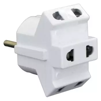 разветвитель 3 гнезда AY-KA б/з 250В 10А IP20 белый