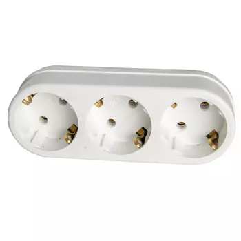 разветвитель 3 гнездо с/з 16А 3L3 белый