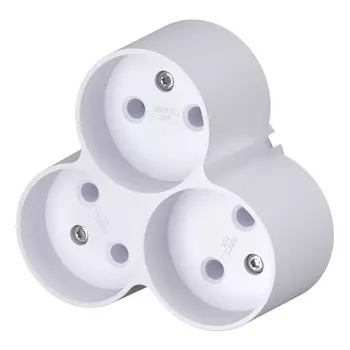 разветвитель 3 гнезда ФОТОН б/з 6А плоский белый