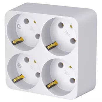 разветвитель 4 гнезда ФОТОН с/з 16А белый