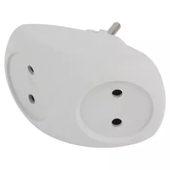 разветвитель ЭРА 2 гнезда б/з белый 10А