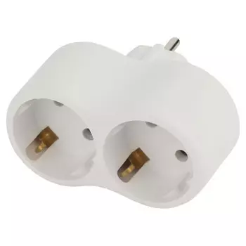 разветвитель ЭРА 2 гнезда с/з белый 16А