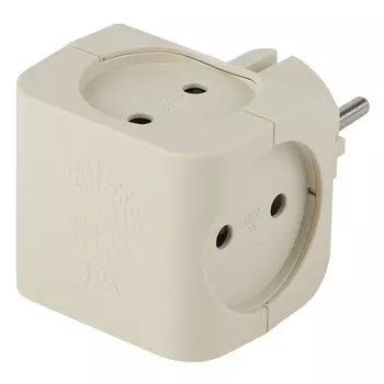 разветвитель ЭРА 4 гнезда б/з слоновая кость