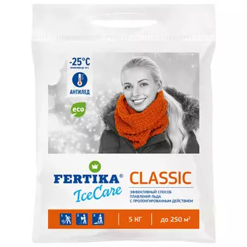 реагент противогололедный FERTIKA IceCare CLASSIC 5кг