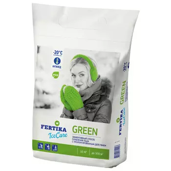 реагент противогололедный Fertika IceCare Green 10кг