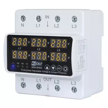 реле контроля напряжения RUCELF 63А трехфазный