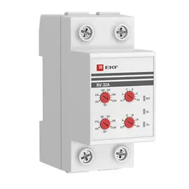 реле напряжения EKF PROxima RV-32A сквозное подключение на DIN-рейку