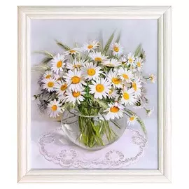 репродукция в раме РОМАШКИ, 250х300 мм, бумага, МДФ
