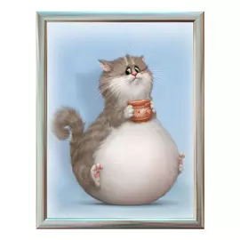 репродукция в раме САМОМУ МАЛО! 300х400мм бумага/МДФ