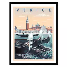 репродукция в раме ВЕНЕЦИЯ 300х400, бумага пластик
