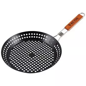 решетка-гриль ECOS 30х30х5см хром.сталь, дерево