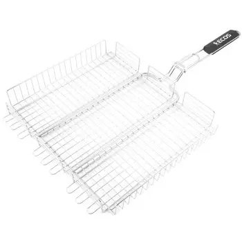 решетка-гриль ECOS 40х35х5см хром.сталь, дерево