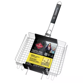 решетка гриль FORESTER MOBILE 24х30см универсальная сталь/дерево