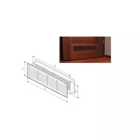 решетка вентиляционная 13х46 дверная корич.