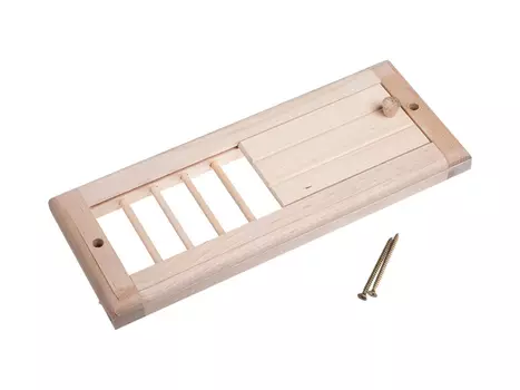 решетка вентиляционная д/бани с задвижкой 31,5х15см липа