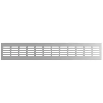 решетка вентиляционная ЭРА переточная 480x 80мм алюминий Silver