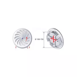 решетка вентиляционная кругл d100-150 жалюзи