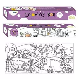 ролик самоклеящийся для раскрашивания Stickn Деревня 31х3,55см