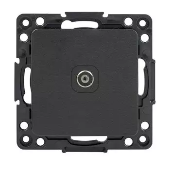 розетка 1 пост EKF Стокгольм TV чёрный